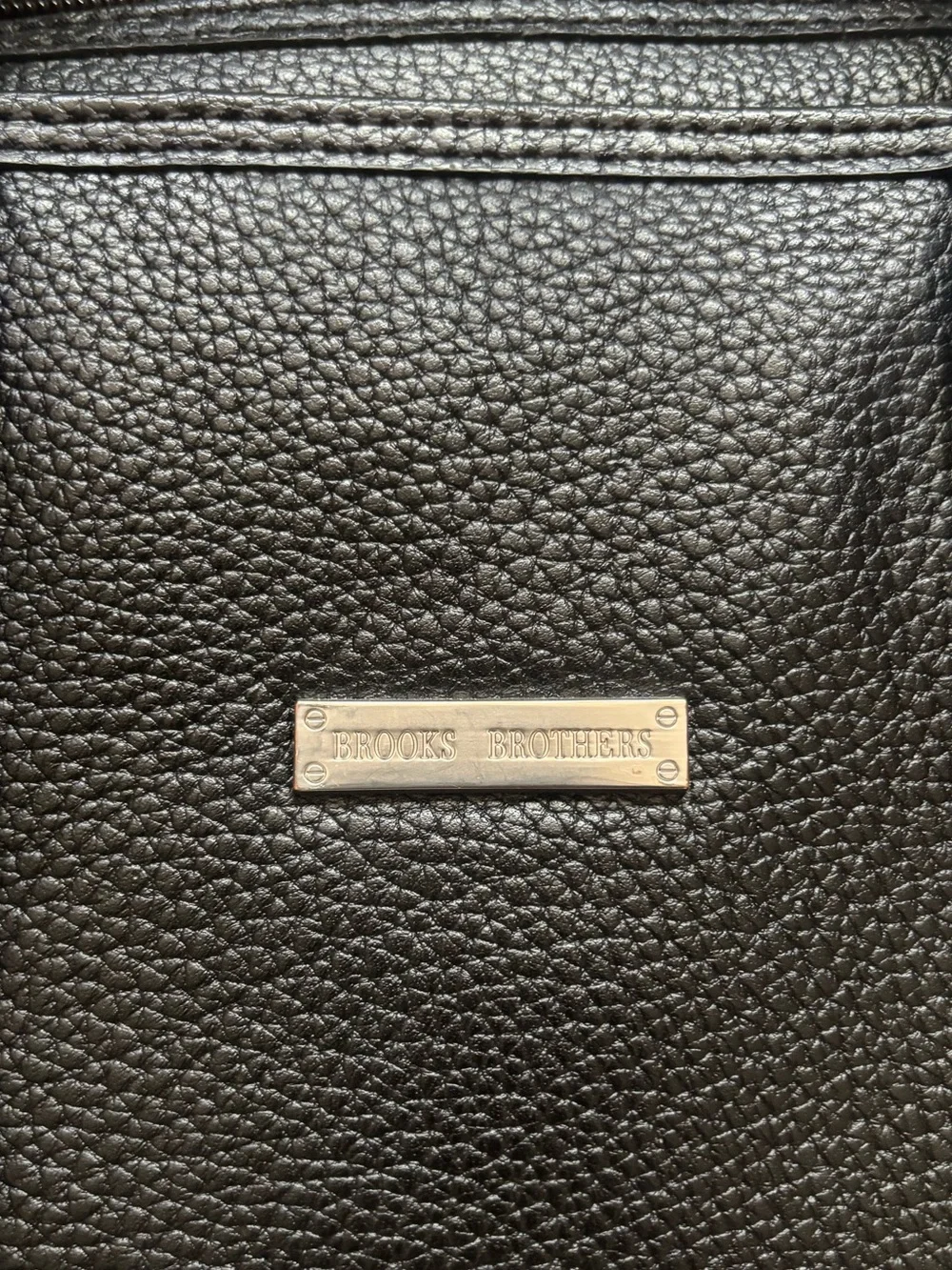 Brooks Brothers Black Leather Briefcase